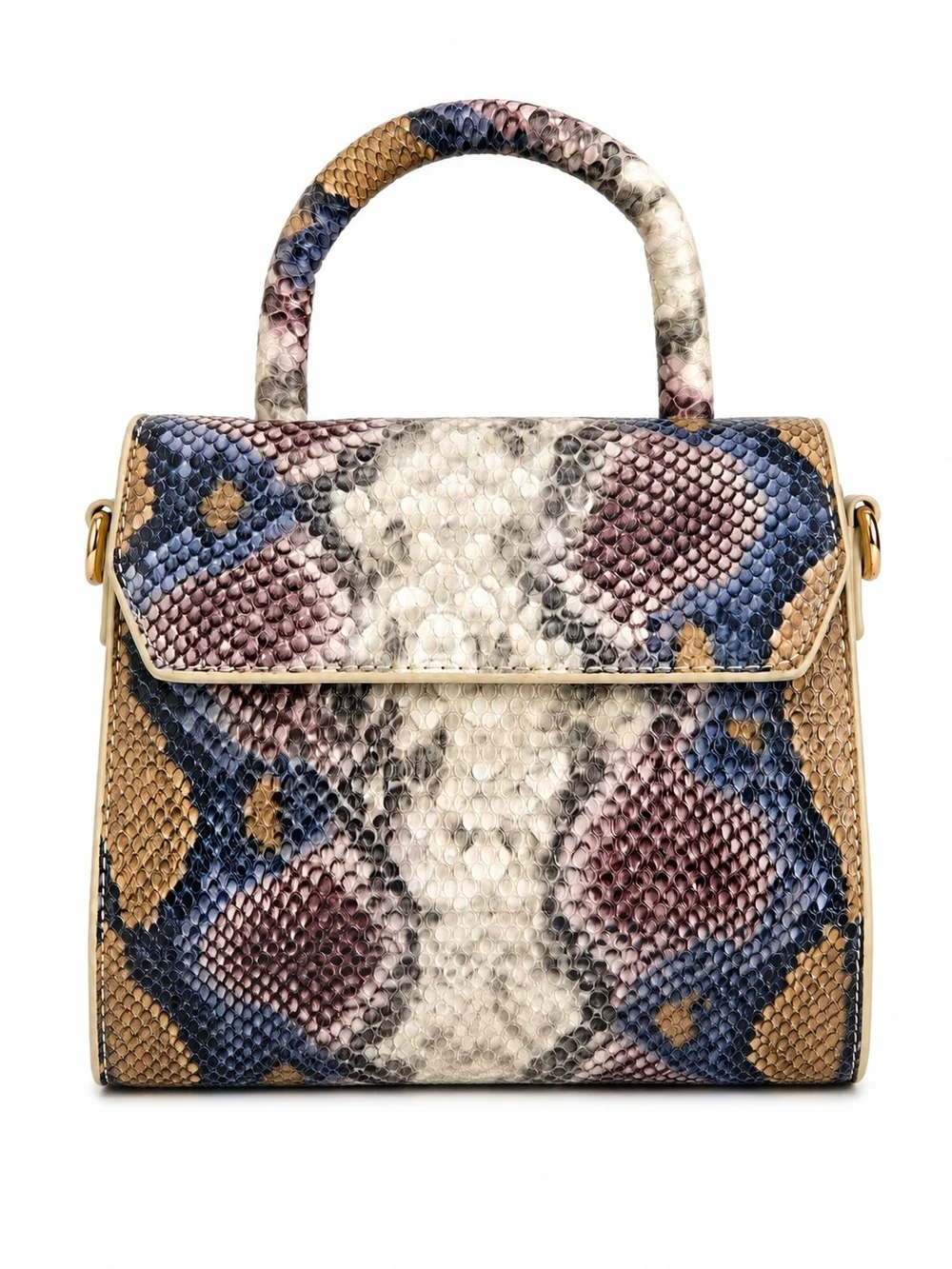 Trendy Y2K Snake Print Mini Top Handle Handbag